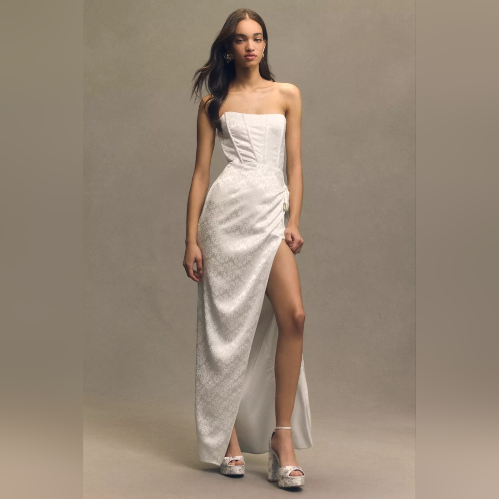 Anthropologie V. Chapman June Corset Front-Slit Gown